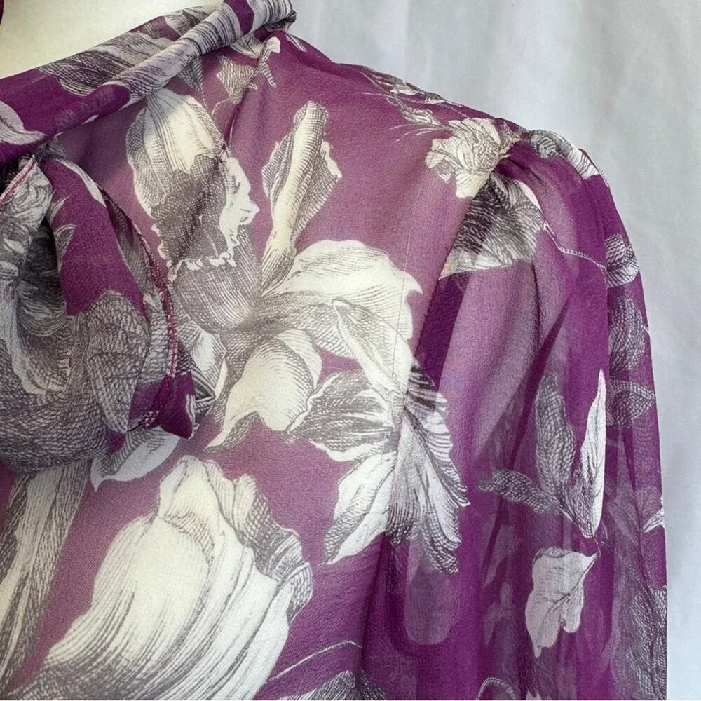 ERDEM‎ Floral Silk Blouse - Size 6